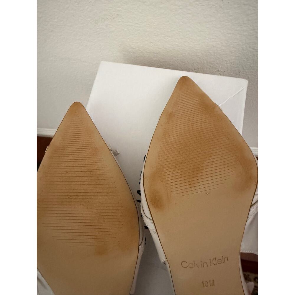Calvin Klein Tulissa 2 ivory sling back heels sz 10 - Picture 7 of 7